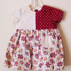 TODDLER DRESS SZ NWT Red Flowers Spring